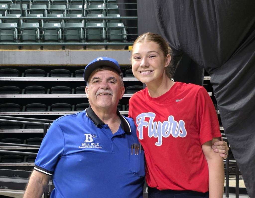 Bill Idle and Sidney Sprada at a UD Volleyball venue